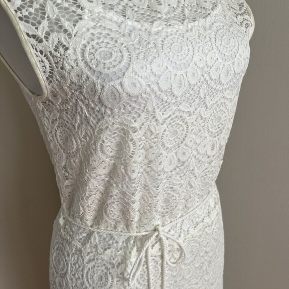 Neiman Marcus Sheer Lace Slip Maxi Dress size 4 Slip Whimsigoth Fairy sheer Boho - Picture 11 of 13